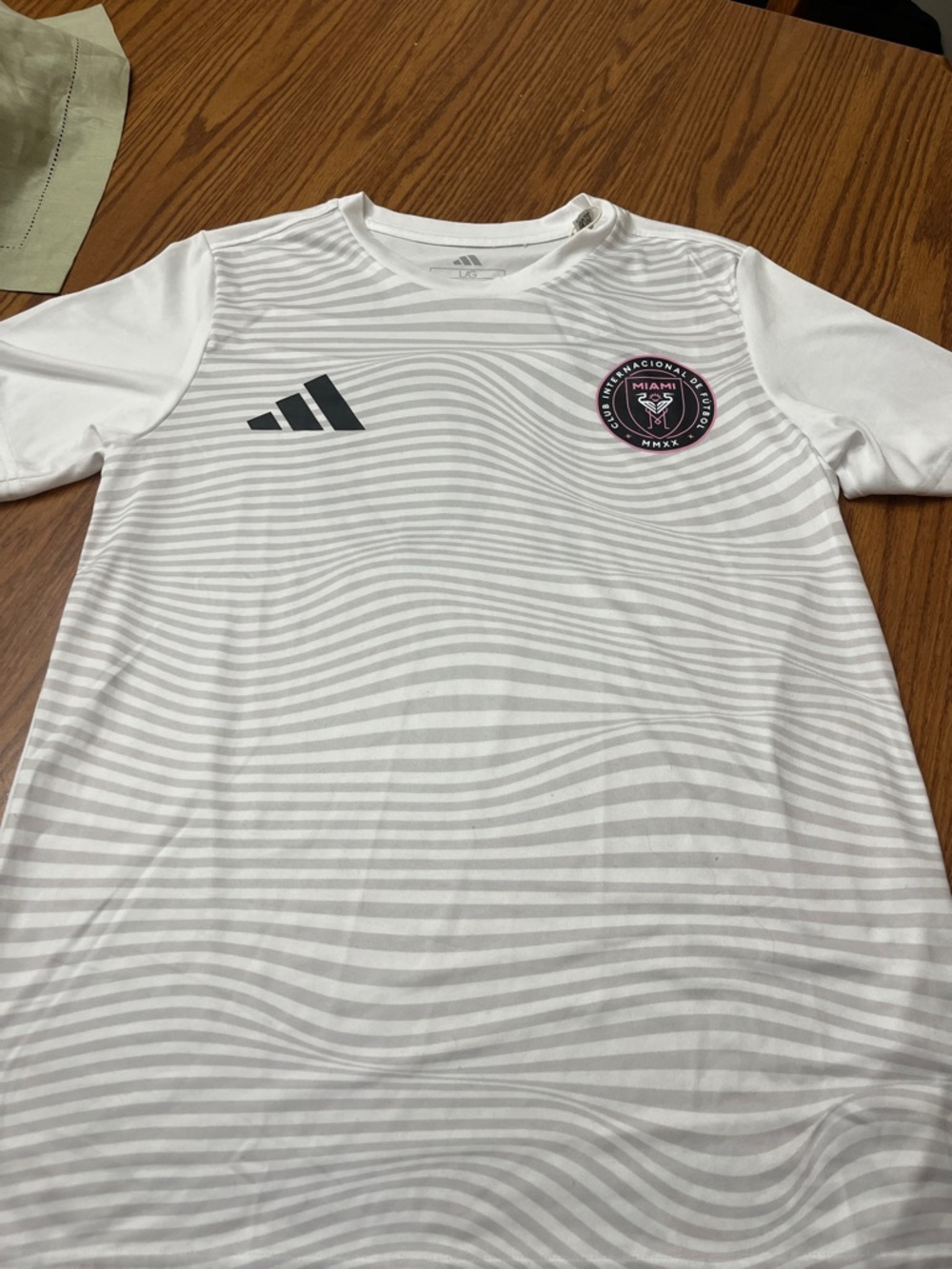 adidas White and Light Gray Miami CF Replica Jersey